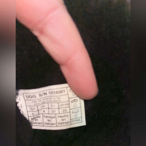 UGG Black Suede Boots with Fur Trim - Picture 4 of 5